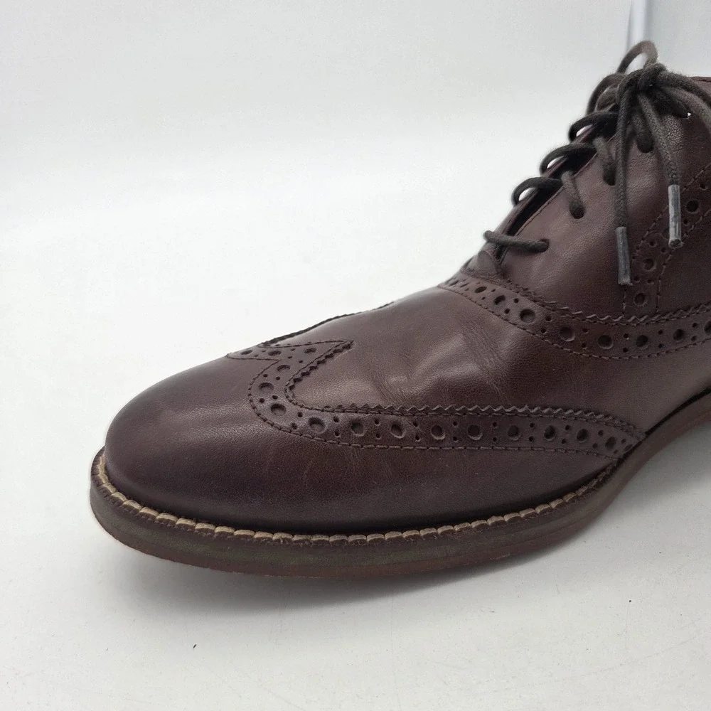 Cole Haan Air Madison Wingtip Men's US 7.5M Brown C10845 Leather Dress Shoes